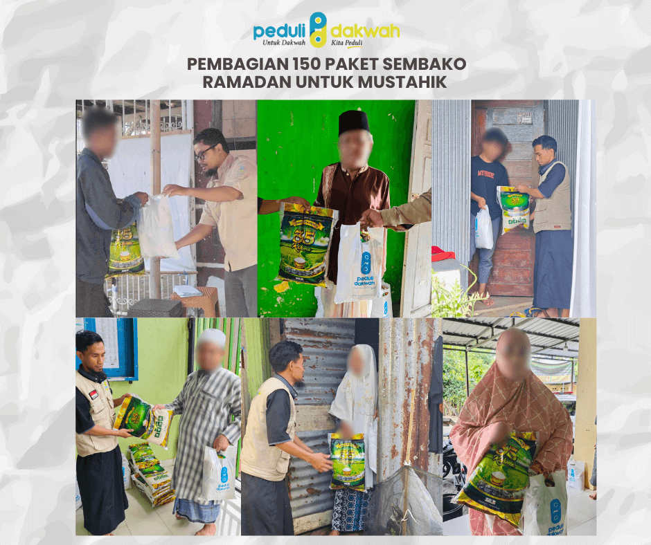 bantuan 150 paket ramadan untuk mustahik duafa